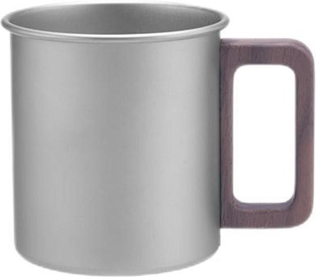 Titan Campingbecher mit Holzgriff von TOMTOP JMS, Sandblasted Gray, 300ml - Bild 1