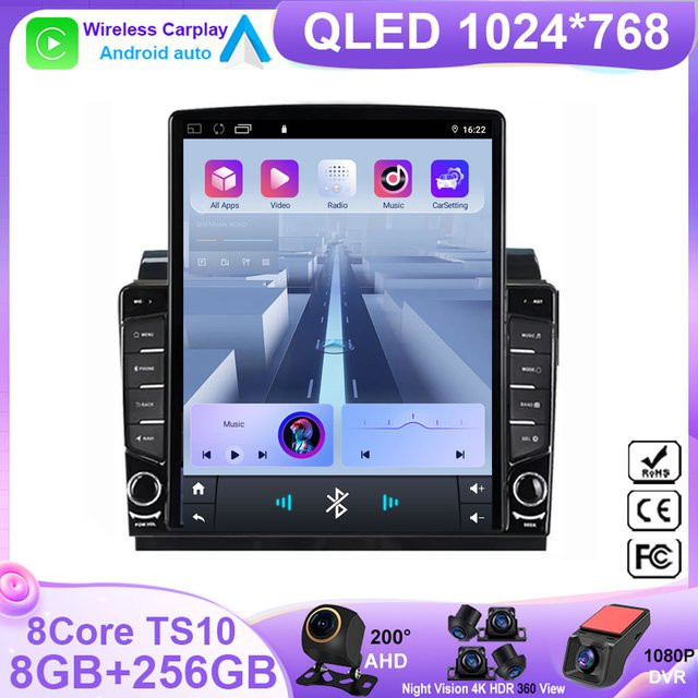 FengShiDa Android 14 Autoradio mit 9,7 Zoll Display für Citroen Jumper, Peugeot Boxer und Fiat Ducato 2006-2022, Videoplayer DVD, Schwarz - Bild 1