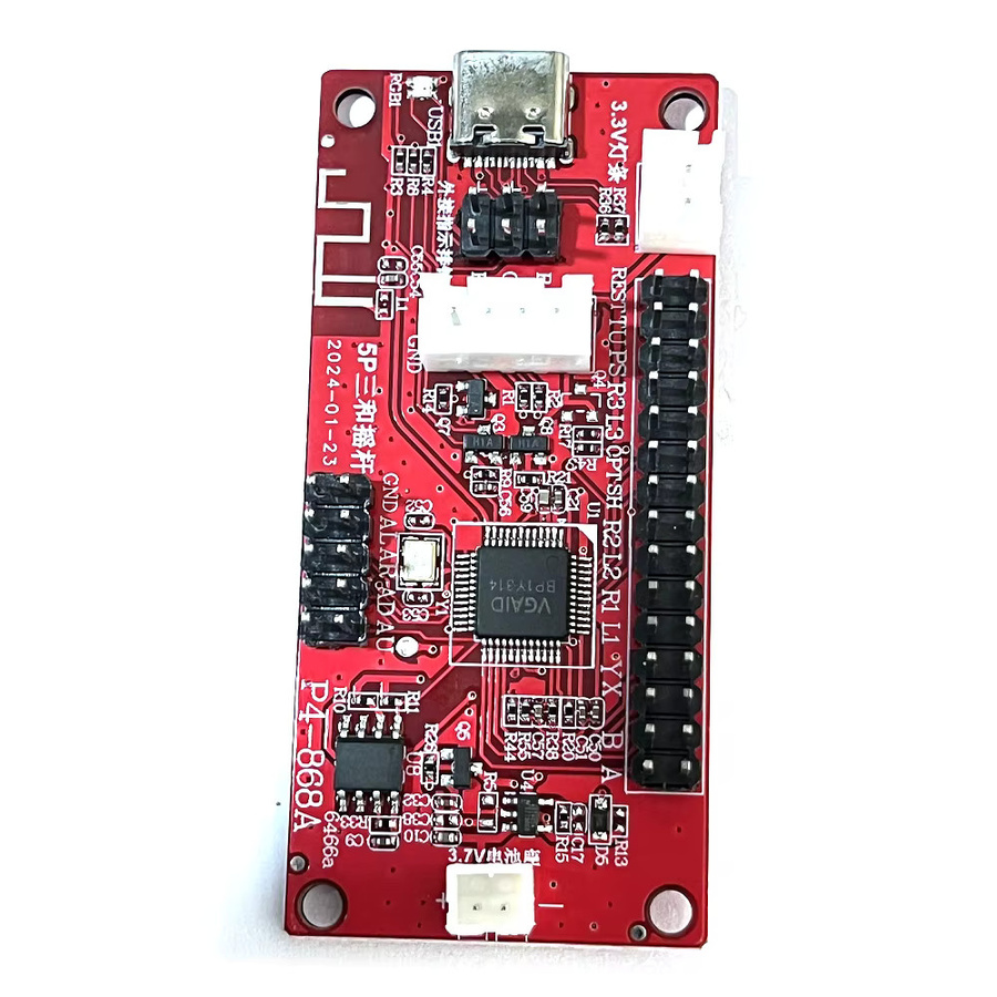 XINWA XINWANG USB Arcade Zero Delay Controller Platine mit Bluetooth für PC, PS3, PS4 und iOS in Rot - Bild 2