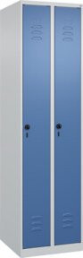 C+P Spind Classic PLUS Garderobenschrank mit 2 Abteilen, H x B x T: 185 x 50 x 50 cm, Sicherheits-Drehriegel und 3 Garderobenhaken - Bild 1