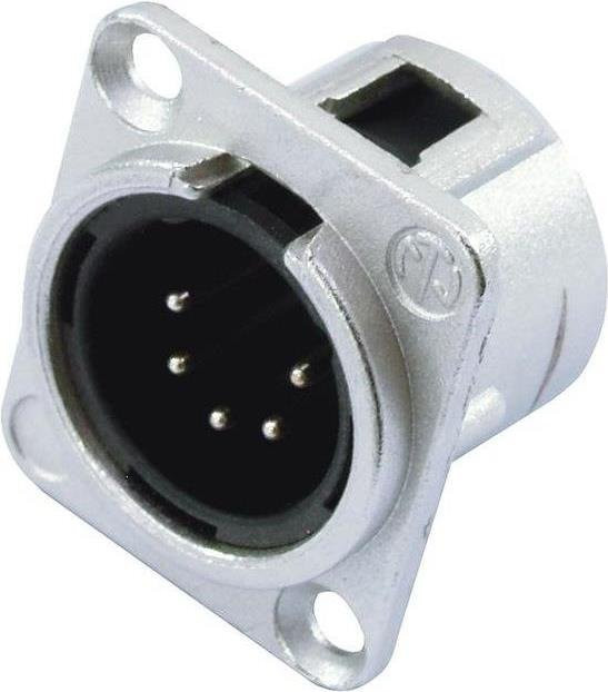 Neutrik XLR Einbaustecker 5pol NC5MDL-1 in Silber - Bild 1