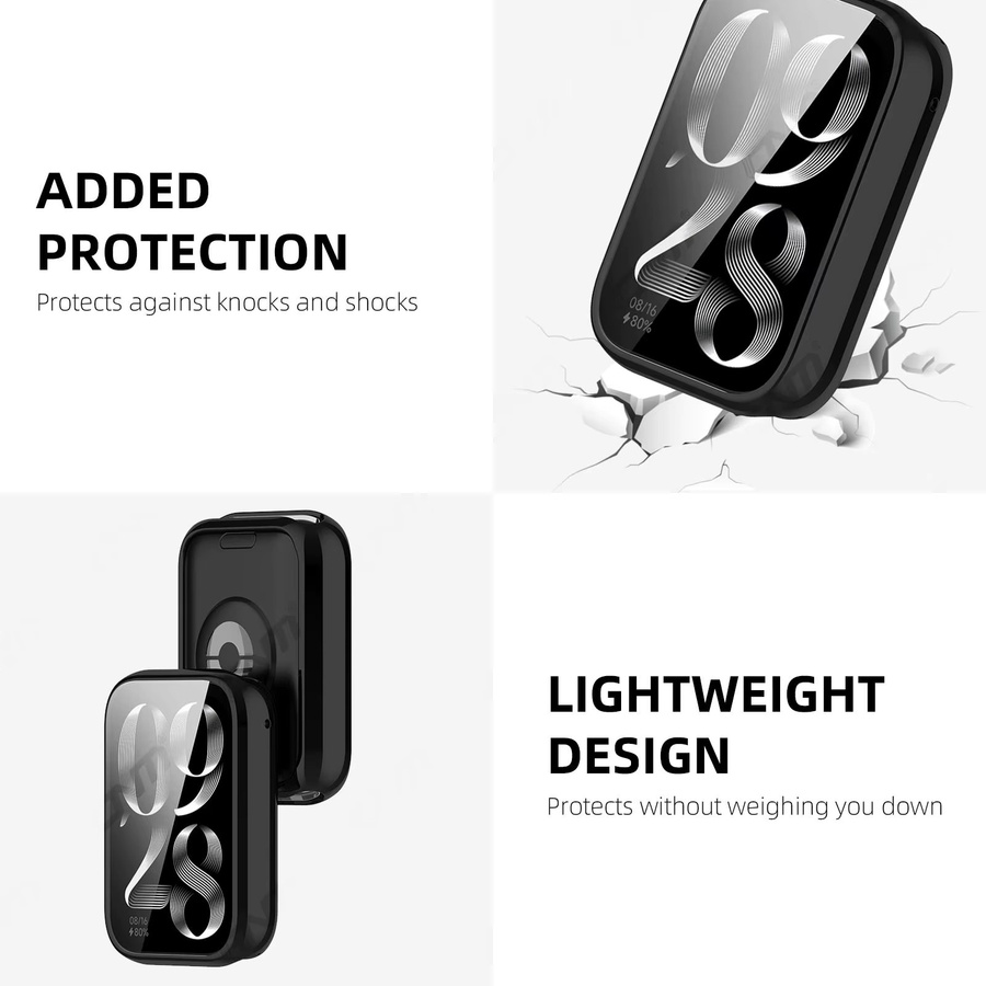 Xiaomi Mi Band 9 Pro Schutzhülle aus weichem TPU mit Displayschutzfolie und Stoßstangenabdeckung in Grün - Bild 2