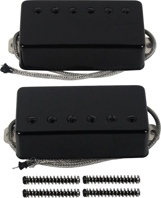 FLEOR Alnico 5 Humbucker LP Gitarren-Pickup-Set für Hals und Brücke in Schwarz - Bild 1
