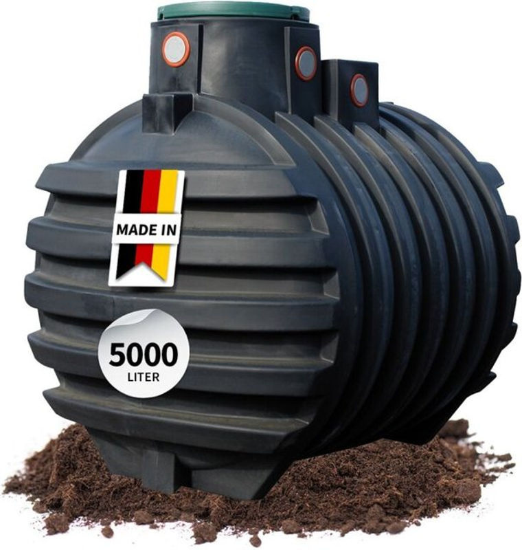 4rain Erdtank Mono Zisterne 5000 l in Schwarz mit begehbarer Tankabdeckung und Kindersicherung - Bild 4