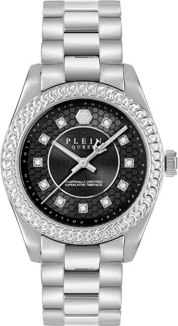 Philipp Plein Damenuhr Queen Supreme, Quarz, Edelstahl, 36 mm, Schwarz - Bild 1