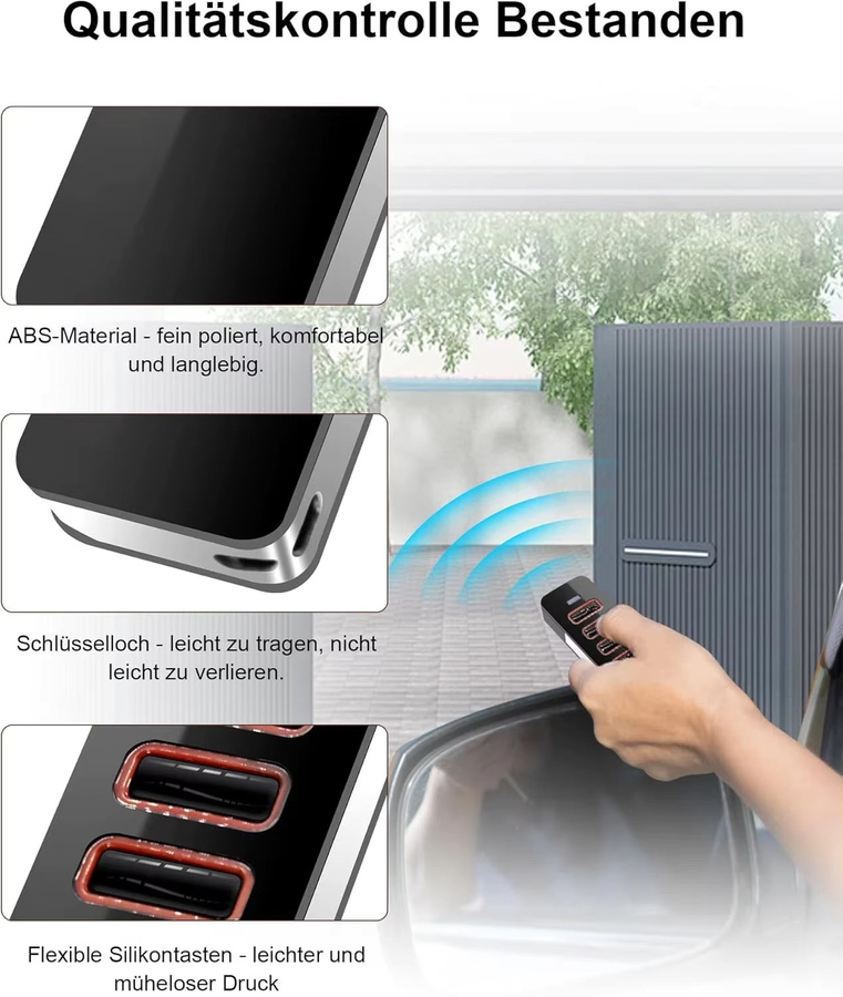 Sommer Pearl Garagentor Fernbedienung Hand Sender 868MHz in Schwarz - Bild 5
