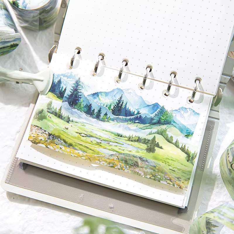 Morgenregen Washi Tape in Multicolour für DIY-Journaling und Landschaftsgestaltungen - Bild 1
