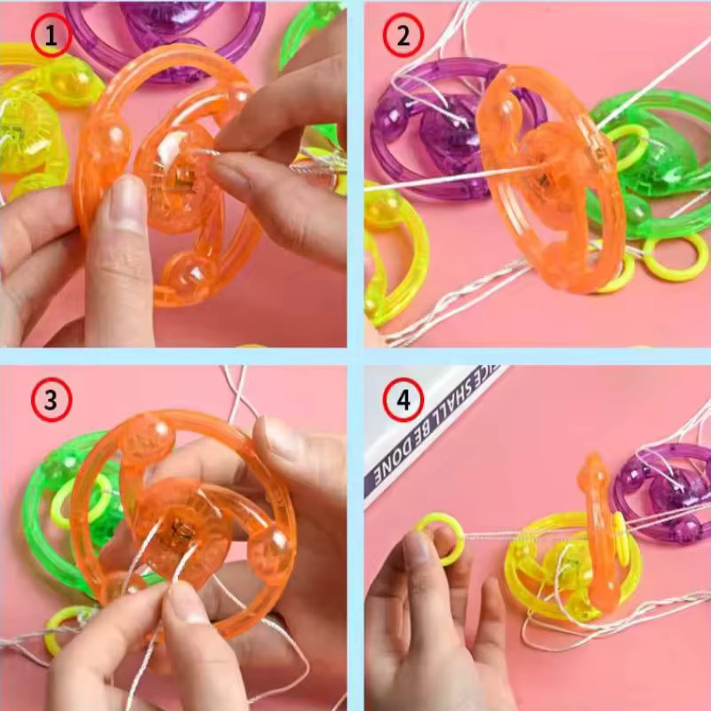 5er Set Meade Leuchtendes Kinder Spielzeug mit Lichteffekt und Schwungrad in Multicolour - Bild 4
