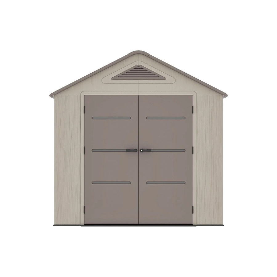Vente-unique Schrebergartenhaus Anteva in Braun und Beige mit Satteldach aus Kunststoff, B/T/H: 242 x 246 x 237 cm - Bild 2
