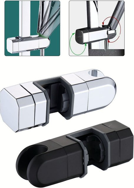 VIBRATITE Verstellbarer Duschkopfhalter in Chrom für 15mm bis 30mm Durchmesser - Bild 1