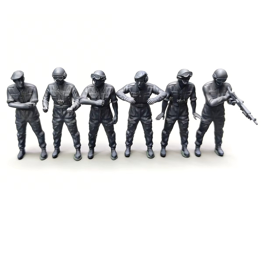Cor Britische Armee Panzerfahrer Soldatenfiguren, Miniaturmodellbausatz, 6-teiliges Set - Bild 6