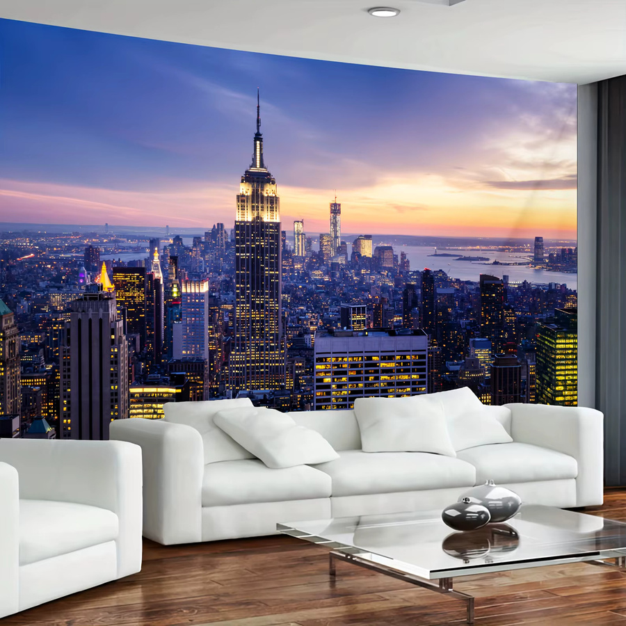 VIKAMA Empire State Building Skyline dekorativer Wandteppich in Multicolour, Rechteckig, Breite: 73 cm, Höhe: 73 cm - Bild 4