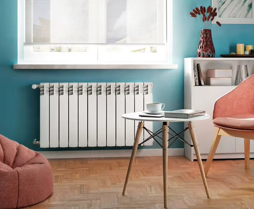 KFA Armatura Aluminium-Heizung Weiß, 10 Elemente, B: 80 cm, H: 57 cm, T: 90 cm - Bild 2