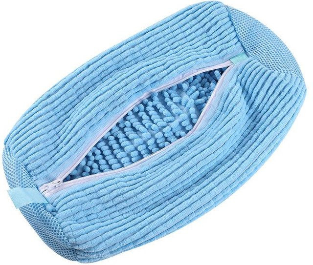 Happy Haul Schuhwaschbeutel aus Mikrofaser mit 360 Grad Reinigungskugeln und Reißverschluss in Blau - Bild 1