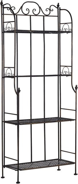 Beliani Badezimmerregal ISERNIA in Schwarz und Gold, Retro-Design aus Metall, B/T/H: 61 x 29 x 155 cm - Bild 1