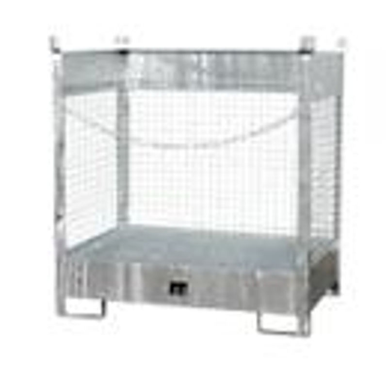 Bauer Südlohn Fass-Stapelpalette FSP-2 D aus Stahl, silber, für 2 x 200 l Fässer - Bild 3