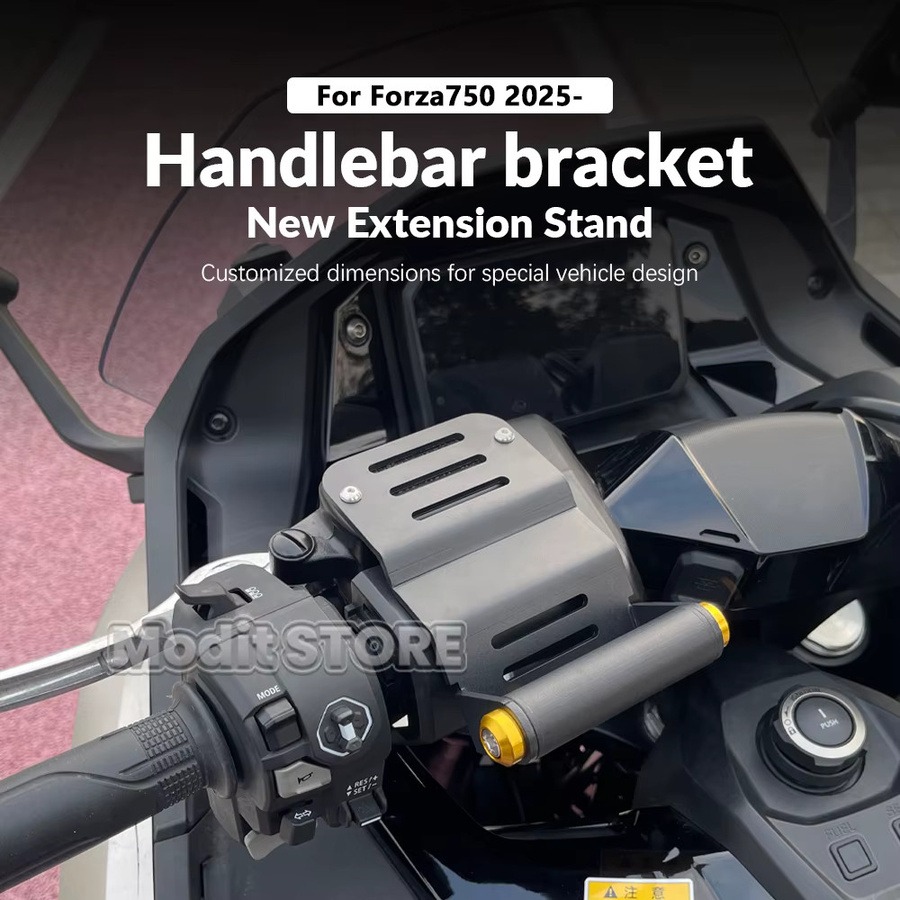 MODIT-HC Lenkerhalterung für Honda Forza 750 (2025/2026) zur GPS- und Handy-Navigation, 22 mm, Schwarz/Silber - Bild 2