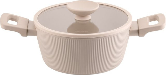 Fackelmann Pamela Reif Kochtopf mit Deckel Shell, Farbe: Beige, Durchmesser: 20 cm - Bild 1