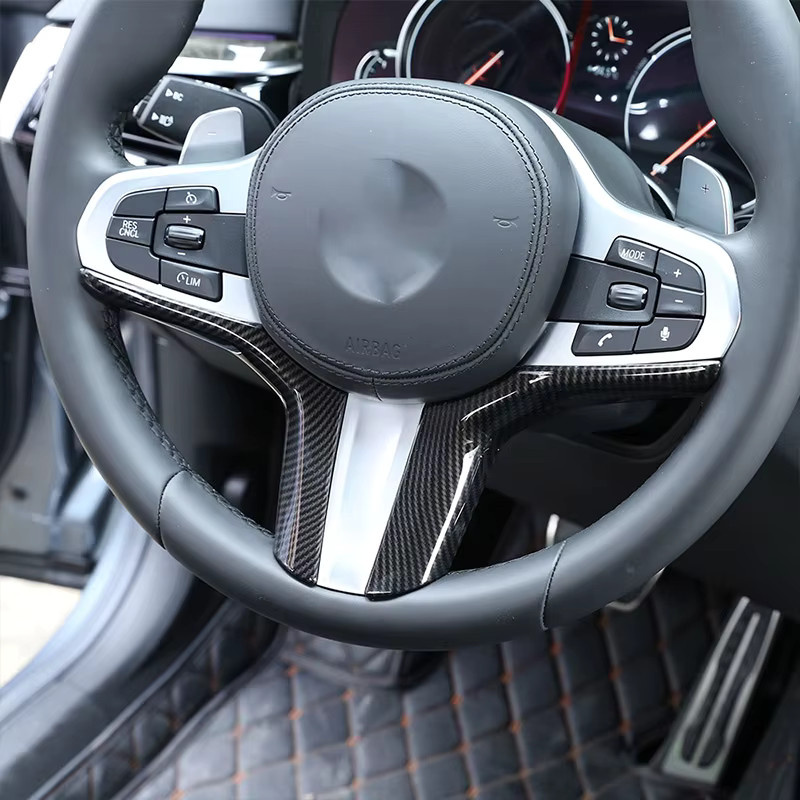 Suetlcoity Carbon Faser Lenkrad Schalter Zierleisten Set in Schwarz für BMW 2er bis 8er Serie sowie X3 X4 X6 X7 - Bild 3