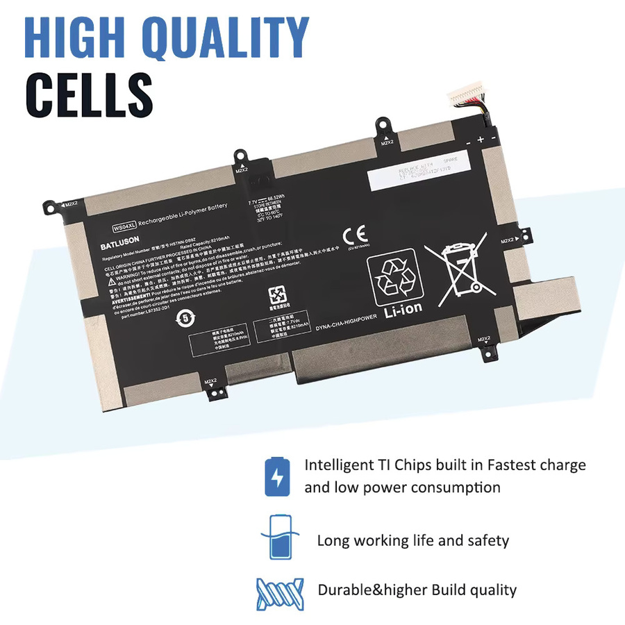 HP WS04XL Ersatzakku für Spectre X360 14t-ea00 14-ea0002ni 14-ea0002nx 14-ea0003ns Serie, Li-Ion Pack, Schwarz - Bild 4