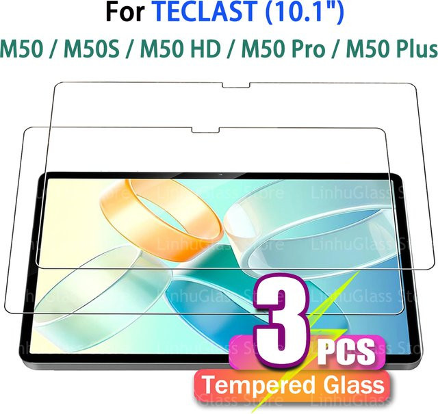 Teclast 10,1 Zoll Schutzglas für M50 M50S M50HD M50Pro M50Plus HD, transparentes Anti-Fingerprint Displayschutzglas aus gehärtetem Glas - Bild 1