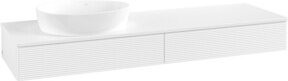 V&B Waschtischunterschrank Antao mit Frontstruktur in Weiß, B: 160 cm, T: 50 cm - Bild 1