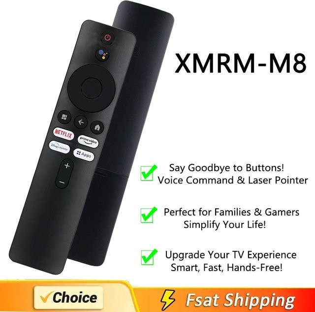 Xiaomi XMRM-M8 Bluetooth Spracherkennung-Fernbedienung in Schwarz für Mi TV 5A Serie - Bild 1