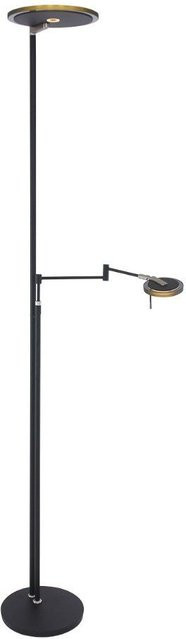 Steinhauer Turound LED-Deckenfluter in Schwarz mit Rauchglas, dimmbar und mit Tunable White (2200K - 4000K) sowie Leselicht - Bild 1