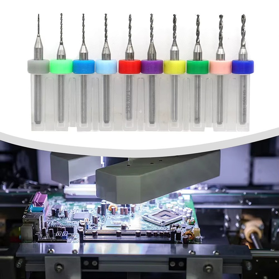 VIBRATITE 10er Set Hartmetall PCB Bohrer mit 1/8in Schaft für Leiterplatten und Metall, 38mm Länge - Bild 2