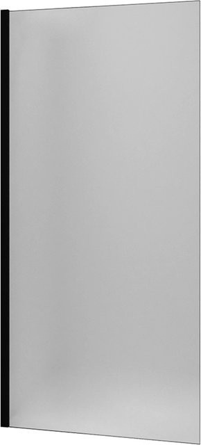 AICA Walk-in Duschabtrennung mit Schwarzrahmen und Milchglas, B: 100 cm, H: 200 cm, 10 mm Glasstärke mit NANO-Beschichtung - Bild 1
