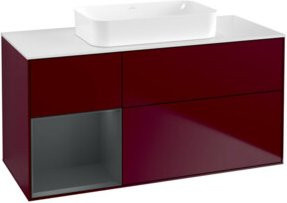 V&B Waschtischunterschrank Finion Wandbeleuchtung in Matt Weiß B: 120 cm, T: 60 cm - Bild 1