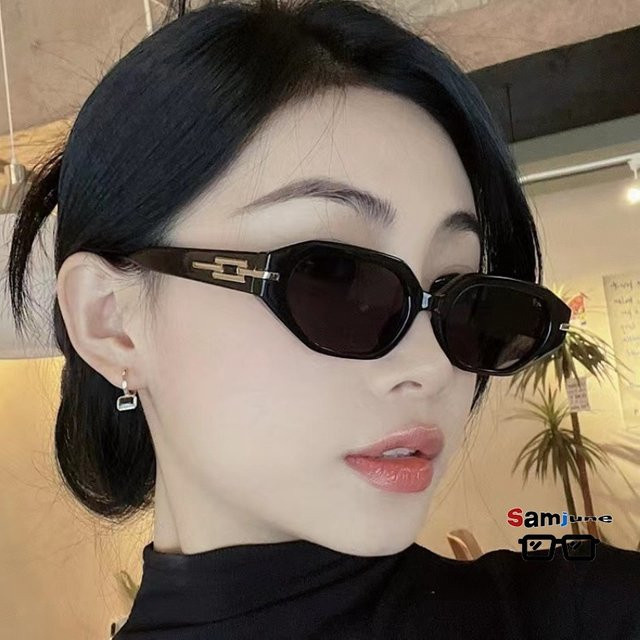 Samjune Cat-Eye Sonnenbrille, Vollrand, Kunststoff, Damen - Bild 1