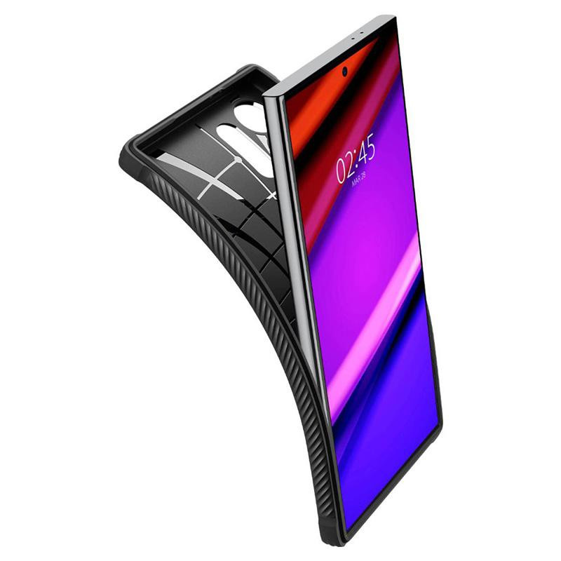Spigen Rugged Armor Schutzhülle für Samsung Galaxy S24 Ultra in Matt-Schwarz - Bild 4