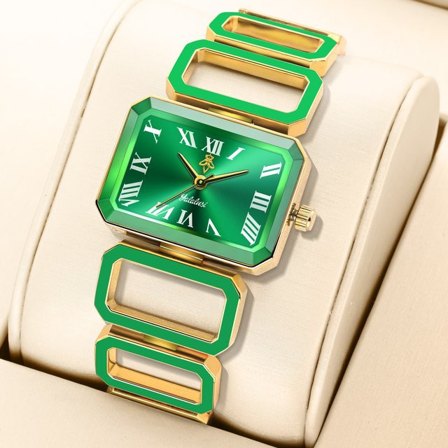 YaLaLuSi Armbanduhr Quarz, Edelstahl, Gold, Bicolor, Damen - Bild 1