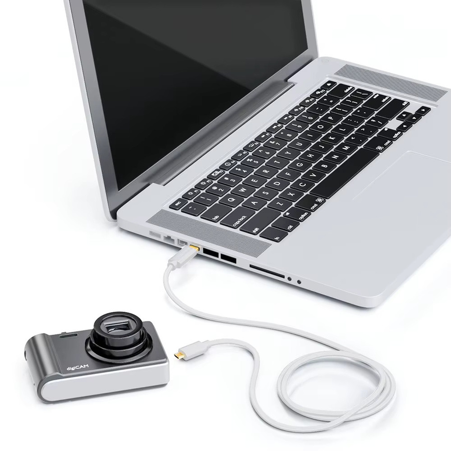 Weißes USB-C zu Micro-USB 2.0 OTG Daten- und Ladekabel für Samsung, Xiaomi, Huawei und Sony - Bild 2