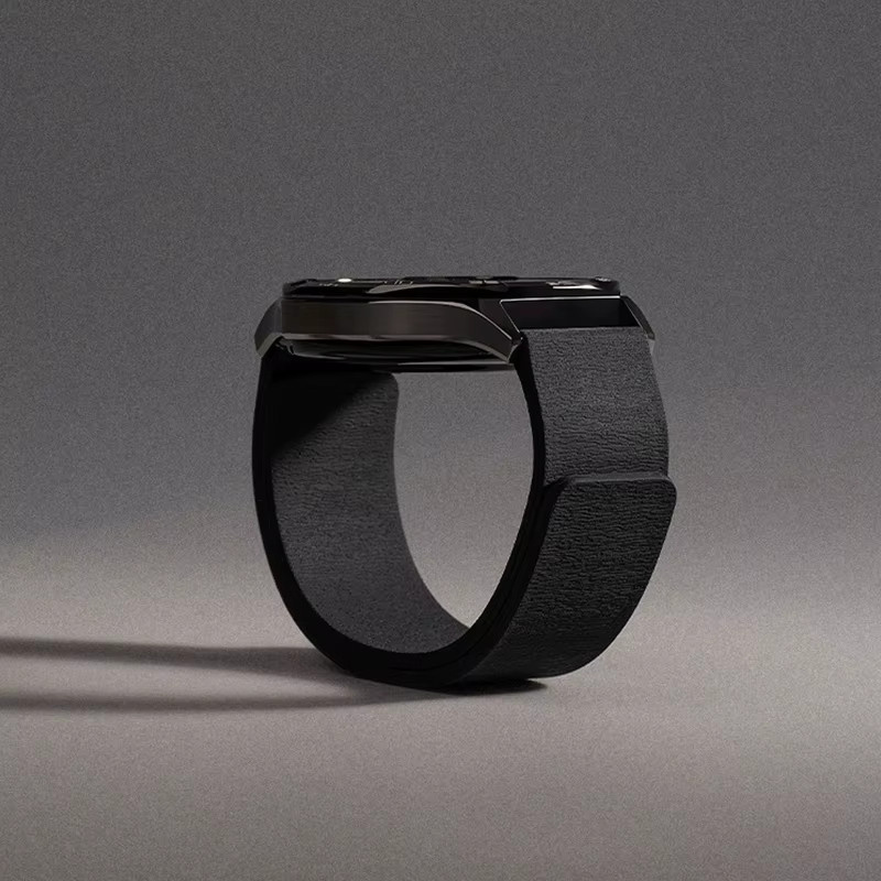 Uhrenarmband Leder, Schwarz, Unisex - Bild 1