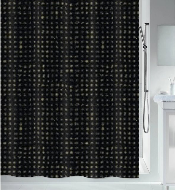 Spirella Duschvorhang Georges in Gold, wasserdicht und antibakteriell, B: 120 cm, H: 200 cm - Bild 1