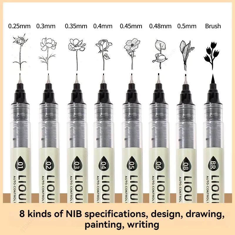 Micron Fineliner-Stifte mit schwarzer Tinte, 8 Stück für Künstler und Profis - Bild 2