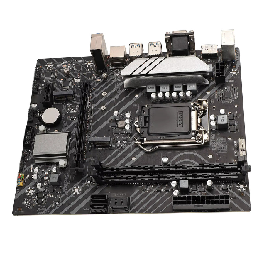 VBESTLIFE Z490 GAMING PLUS Gaming Motherboard für LGA 1200, Dual DDR4, M.2 NVMe Slot, 1000Mbps LAN, USB 3.2 Gen1, Schwarz - Bild 2