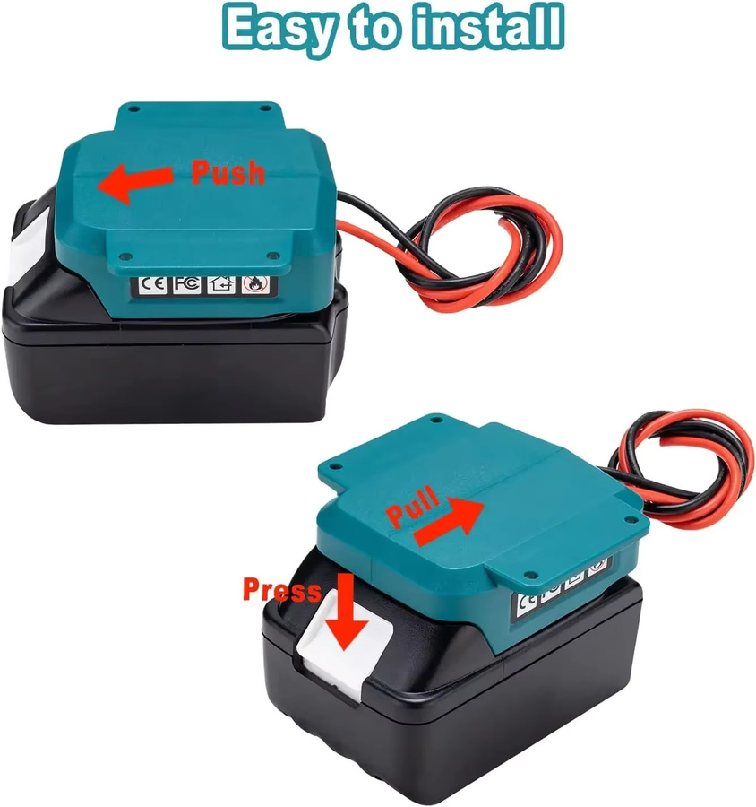 XMSJ Batterieadapter für Makita 18 V Akkus mit 14 AWG Drahtanschluss für DIY Power Wheels, RC Cars und Robotik - Bild 3