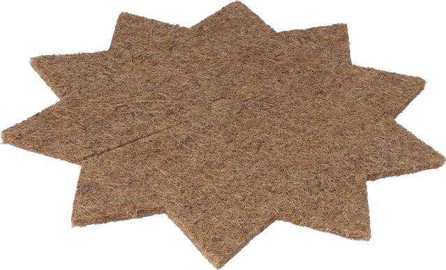 Proflora Mulchscheibe Stern aus Kokosfasern und Naturkautschuk in Braun, Durchmesser: 45 cm - Bild 1