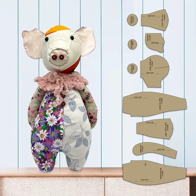 YOMDID 10 Stück Schwein Form Bastelschablonen für DIY Quilten und Handarbeit aus Papier - Bild 1