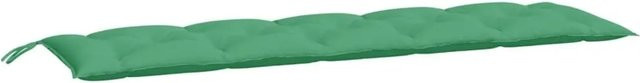 vidaXL Gartenbank-Auflagen 2er-Set Grün aus wasserabweisendem Oxford-Gewebe B/T/H: 180 x 50 x 7 cm - Bild 1