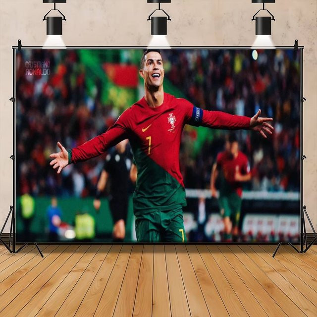 Cristiano Ronaldo Dos Santos Aveiro Party-Hintergrund Banner für Kindergeburtstage, Mehrfarbig, Rechteckig - Bild 1