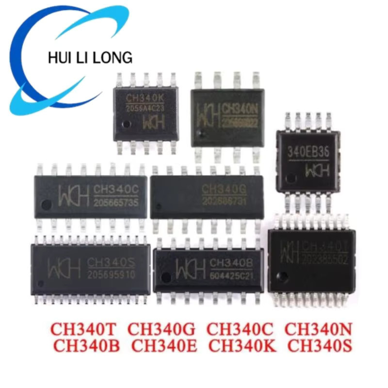 10 Stück WCH 340EB36 SMD USB zu Seriell UART Interface Chips in Schwarz - Bild 3