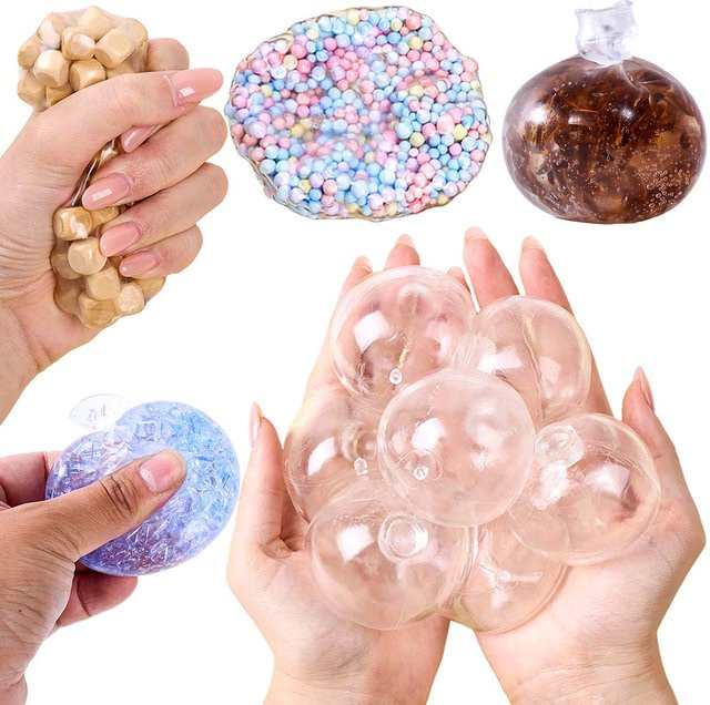 UDOCOOL Bubble Squishy Spielzeug, 6-teiliges Set, transparente weiche TPR Leere Ballhüllen - Bild 1