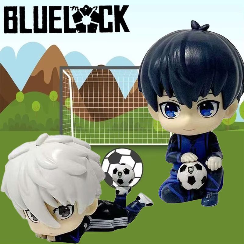 2er-Set Blue Lock Anime Figuren Q-Version Nagi Seishiro und Isagi Yoichi aus Kunststoff, mehrfarbig - Bild 5