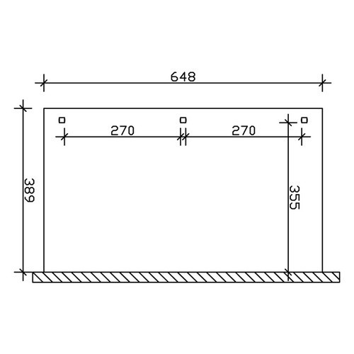Skanholz Terrassenüberdachung Venezia aus Leimholz in Eiche hell mit Polycarbonat-Dach, B/T/H: 648 x 389 cm - Bild 3