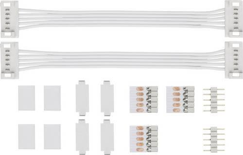 Paulmann Function MaxLED Universal Connector 2er Pack Weiß, LED Strip Verbinder-Set aus Kunststoff, 24V, max. 144W, L x B x H: 10 x 1,9 x 0,7 cm - Bild 1