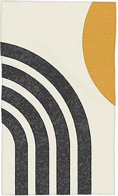 Creative Man Gesichtstuch Mid-Century Modern Sonne und Regenbogen in Weiß, B: 40 cm, H: 60 cm - Bild 1